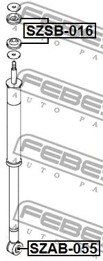 FEBEST 2007-2014 Suzuki Swift Rear Shock Absorber Bushing SZSB-016