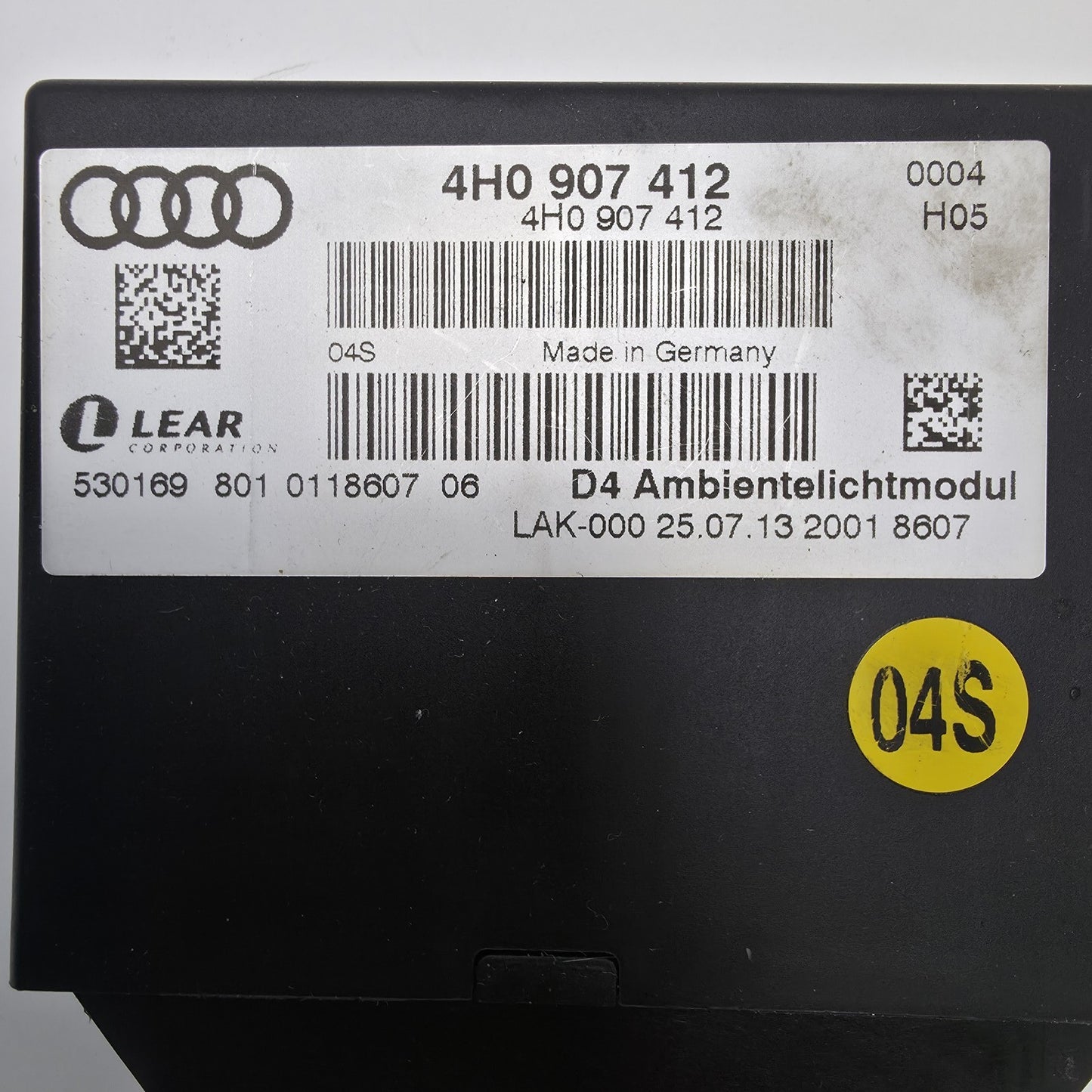 2010-2018 Audi A7 Ambient Light Control Module 4H0907412
