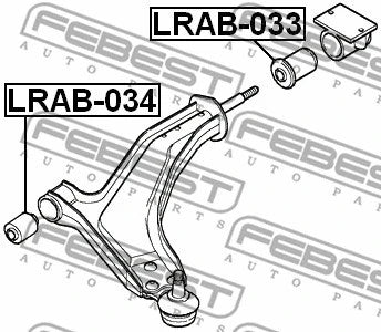 FEBEST 1999-2006 Land Rover Freelander Control Arm Bushing Front Lower LRAB-034