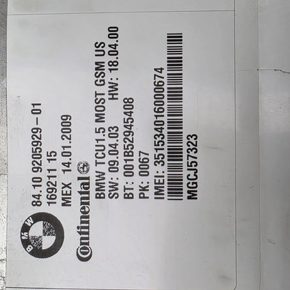 2006-2011 BMW E90 Telematic Control Module 9205929