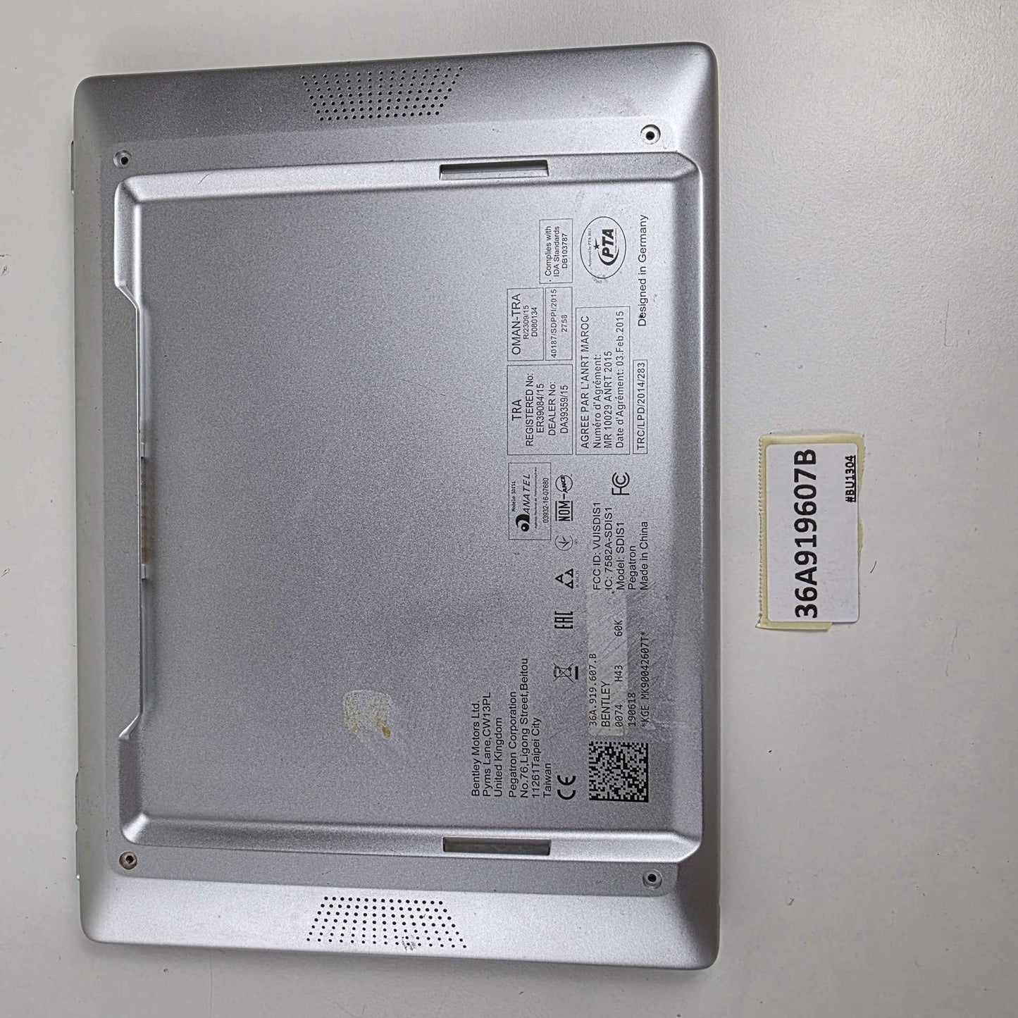 2016-2022 Bentley Bentayga DISPLAY UNIT 36A919607B