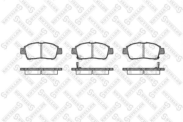 STELLOX 2000 Toyota Echo Front Disc Brake Pad Kit 04465-52052
