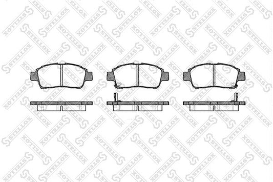 STELLOX 2000 Toyota Echo Front Disc Brake Pad Kit 04465-52052