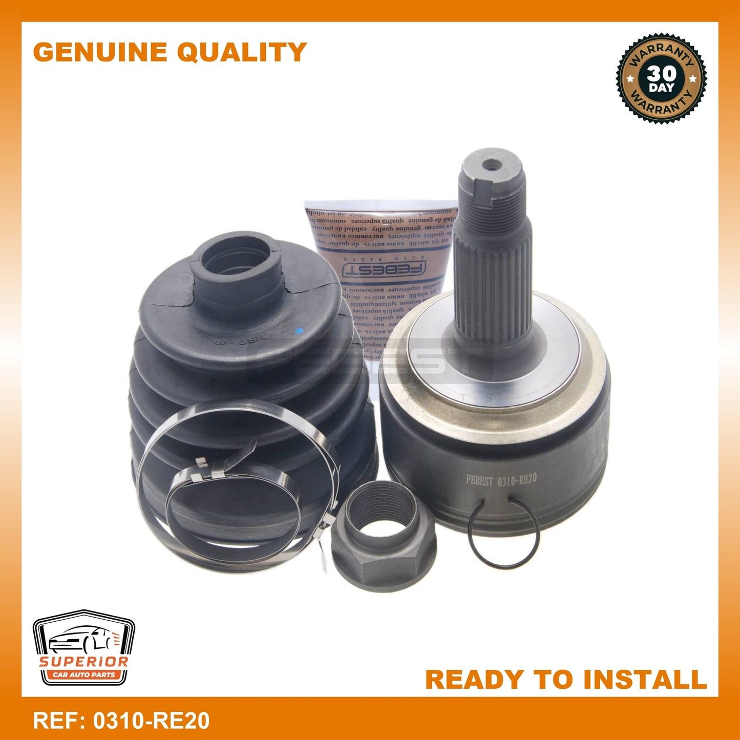FEBEST 2007-2012 Acura RDX Outer CV Joint 0310-RE20