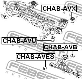 FEBEST 2007-2017 Pontiac Wave Subframe Bushing CHAB-AVX