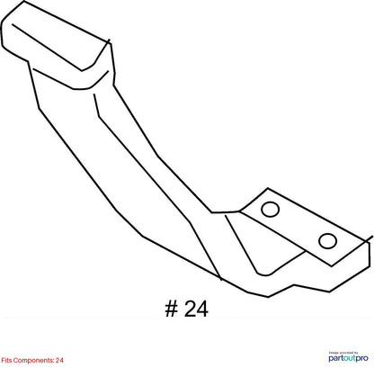 2012–2015 Audi A6 Right Rear Air Guide Channel Used OEM 4G0819348A