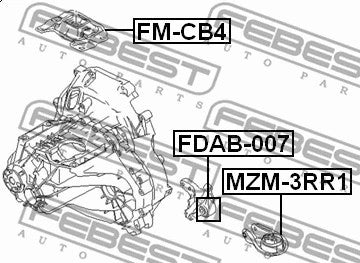 FEBEST 2003-2007 Ford Escape Transmission Mount Bushing FDAB-007