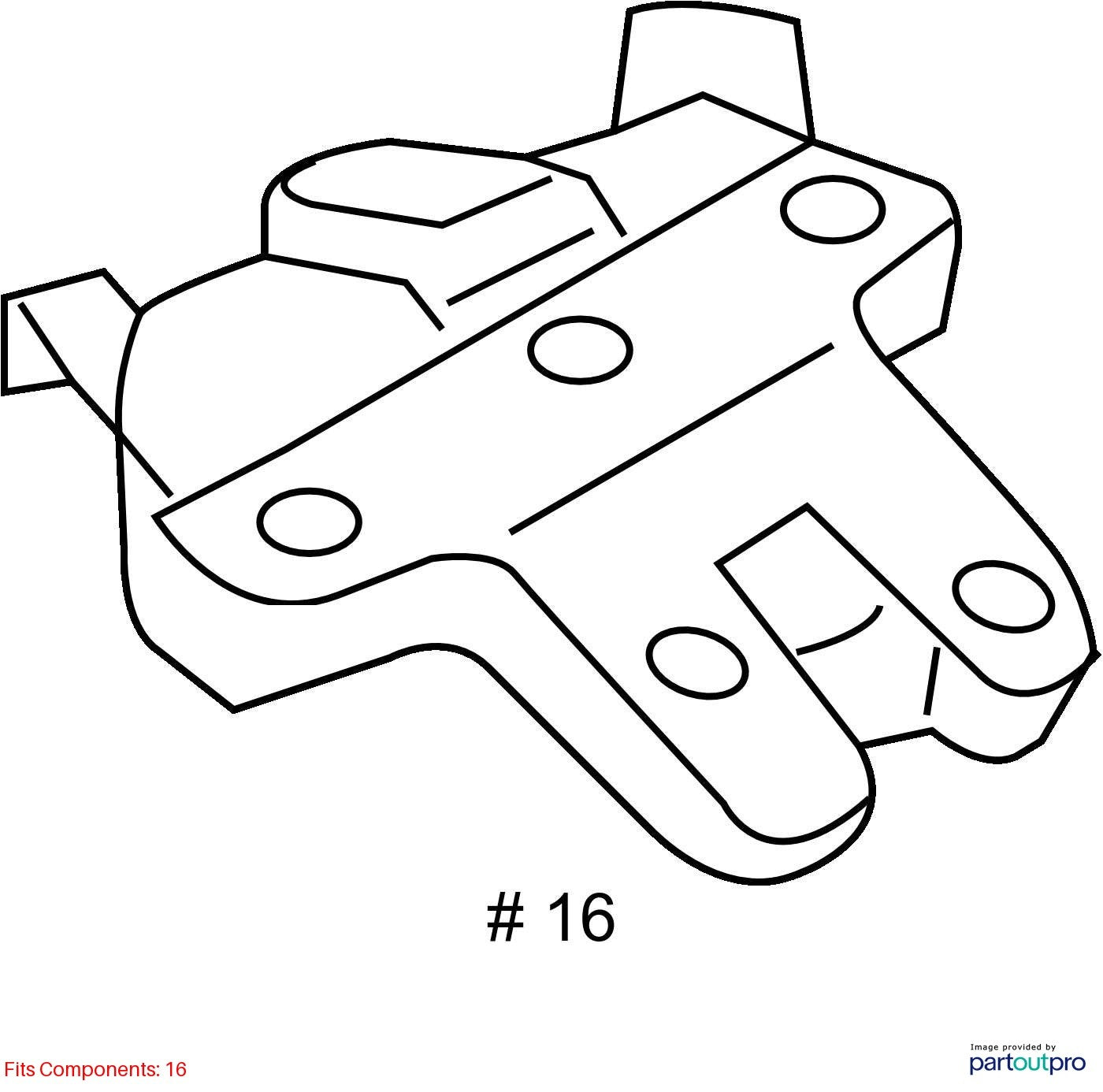2012–2015 Audi A6 Trunk Lid Lock Inner Used OEM 4H0827505