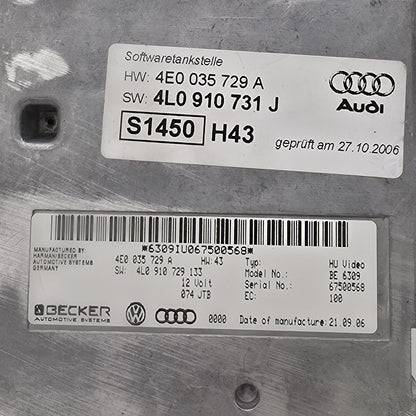 2004-2006 Audi A6 MMI CONTROL UNIT MODULE 4E0035729A