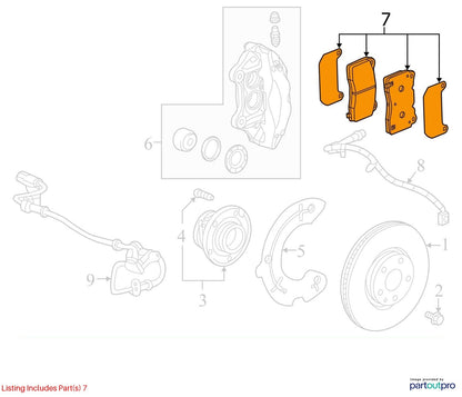 2018 Cadillac CTS Front Disc Brake Pad Kit Used OEM 84233021