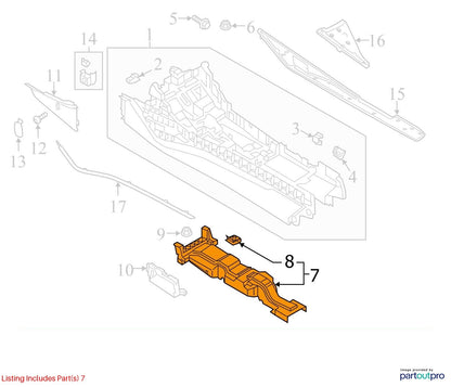 2016-2025 Audi Q7 Console Panel Lower 4K0863051A