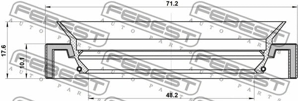 FEBEST TOYOTA Drive Shaft Oil Seal 95HAY-50711017R