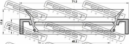 FEBEST TOYOTA Drive Shaft Oil Seal 95HAY-50711017R