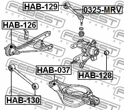 FEBEST 2001-2006 Acura MDX Rear Arm Bushing HAB-126