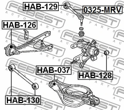 FEBEST 2001-2006 Acura MDX Rear Arm Bushing HAB-126