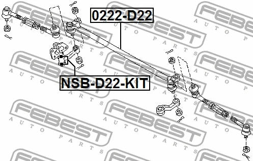 FEBEST 2002-2008 Nissan Frontier Bushing Idler Arm Kit NSB-D22-KIT
