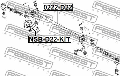 FEBEST 2002-2008 Nissan Frontier Bushing Idler Arm Kit NSB-D22-KIT