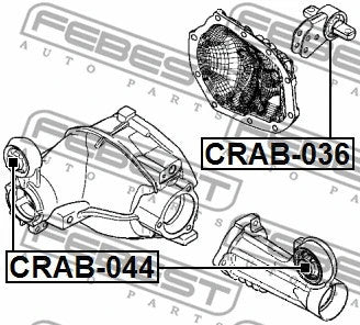 FEBEST 2006-2010 Jeep Commander Differential Mount Bushing CRAB-044