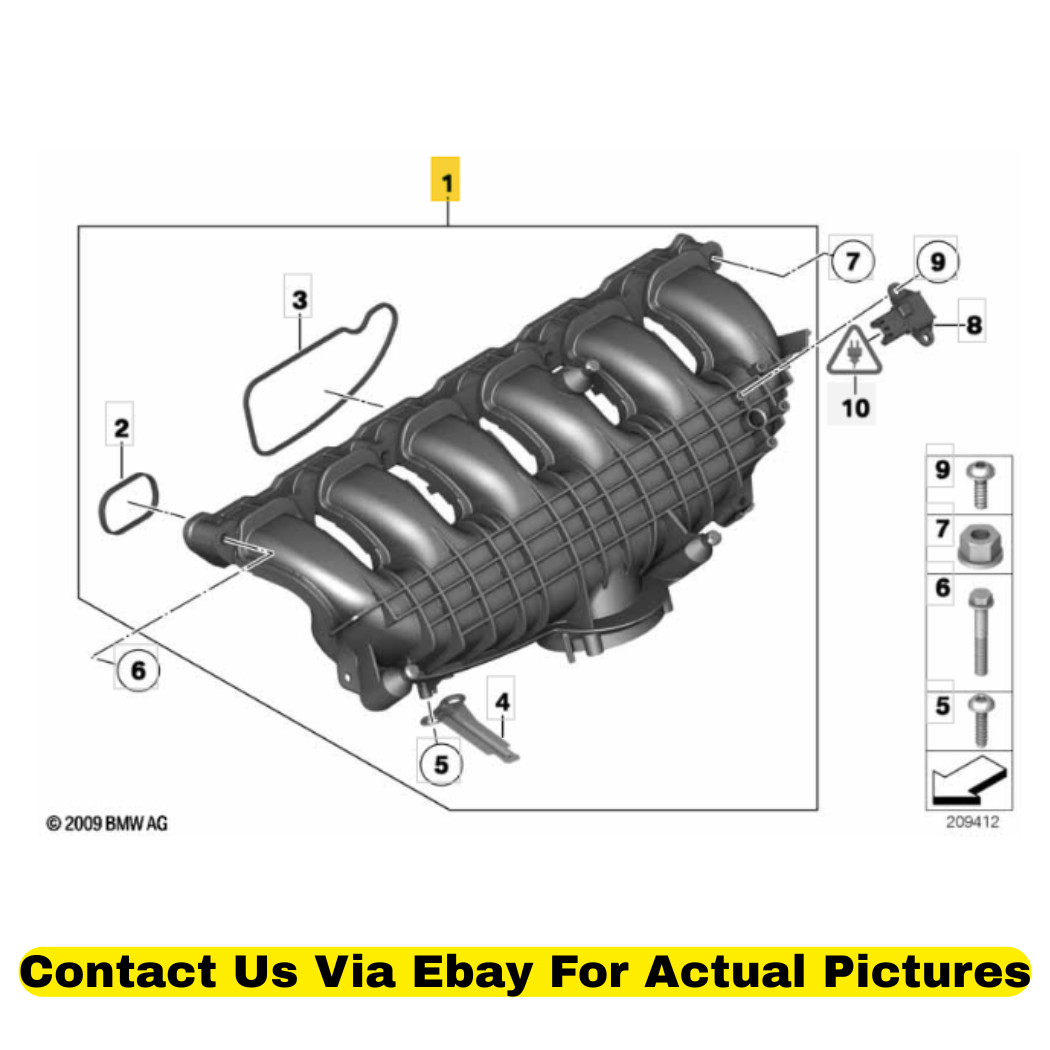 2012 BMW X6 Intake Manifold System Used OEM 11617576911