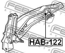 FEBEST 1988-2002 Honda Civic Rear Arm Bushing HAB-122