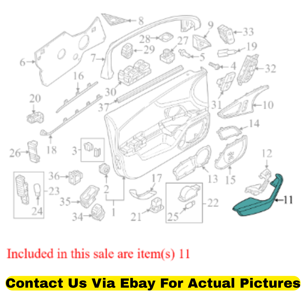 2016 Audi A6 Quattro Front Left Door Armrest Used OEM 4G086717324A