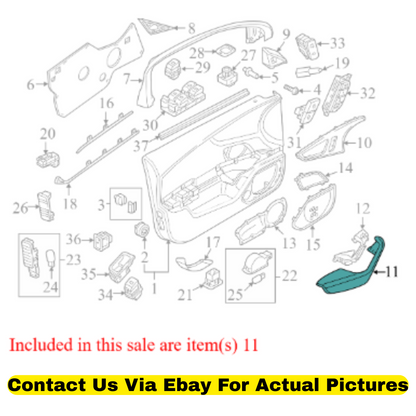 2016 Audi A6 Quattro Front Left Door Armrest Used OEM 4G086717324A