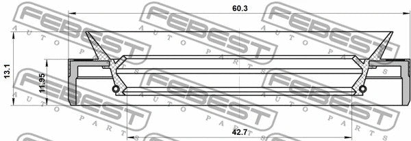 FEBEST 2007-2014 Ford Transit Drive Shaft Seal 95MEY-44601213C