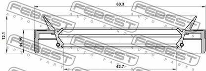 FEBEST 2007-2014 Ford Transit Drive Shaft Seal 95MEY-44601213C
