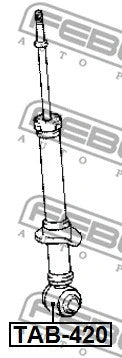 FEBEST 2001-2007 Toyota Corolla Rear Shock Absorber Bushing TAB-420