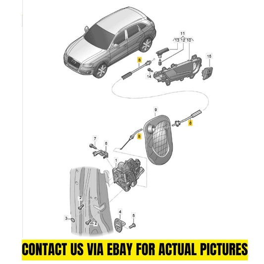 Audi 2009-2017 Q5 Door Latch Cable 8R0837085C