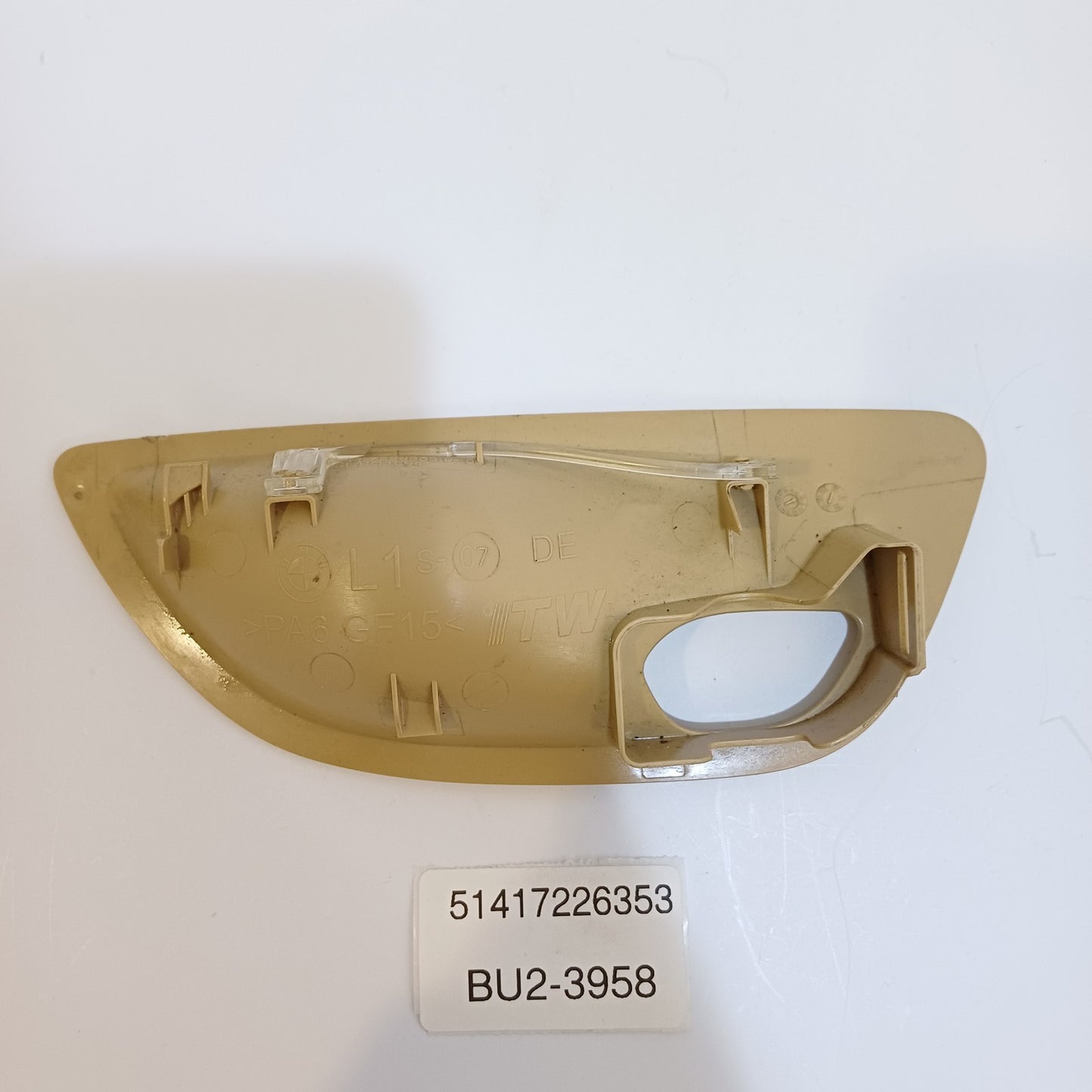2011-2016 BMW 5-Series Interior Door Handle Cup Left Schwarz 51417226353