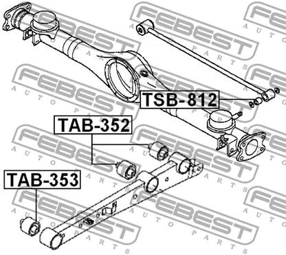 FEBEST TOYOTA, DAIHATSU Rear Trailing Rod Bushing - TAB-352