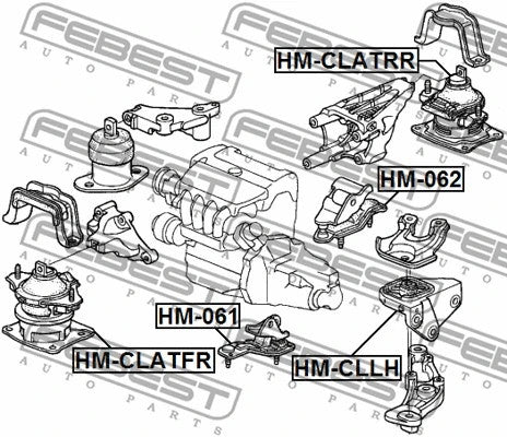 FEBEST 2003-2007 Honda Accord Left Engine Mount HM-CLLH