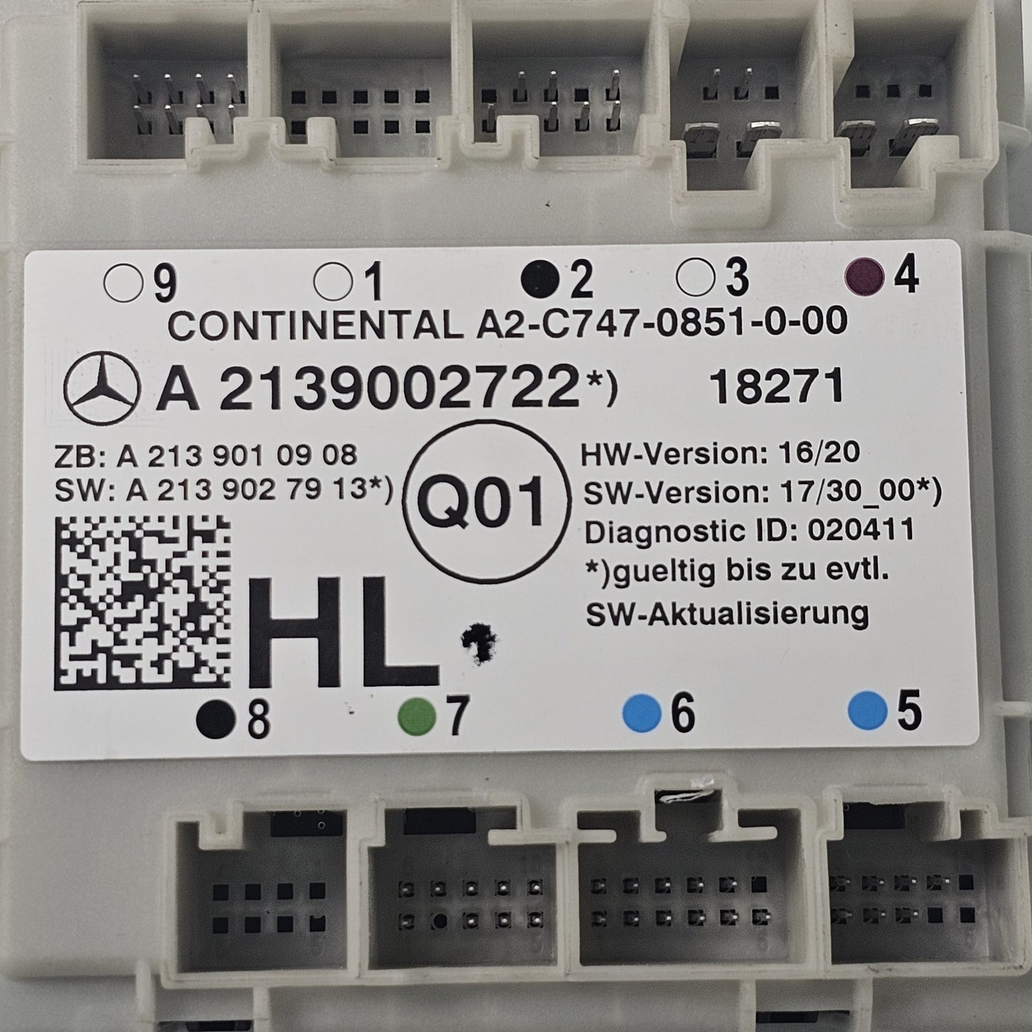 2015-2021 Mercedes E-Class T-Model (S213) Rear Door Control Module A2139002722