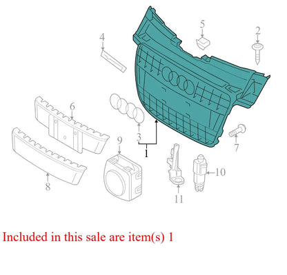 2010 Audi A4 Front Grille Used OEM 8K08536511QP