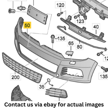 2012 Volkswagen Touareg Front Bumper Cover Used OEM 7P6807221C