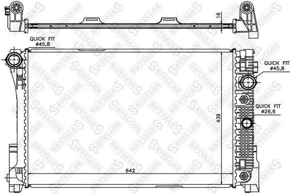 STELLOX 2008-2014 Mercedes-Benz SLK250 Radiator Engine Cooling 2045000203