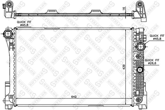 STELLOX 2008-2014 Mercedes-Benz SLK250 Radiator Engine Cooling 2045000203