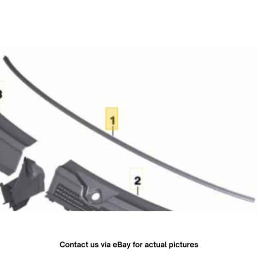 2007–2015 Mini Cooper Windshield Cowl Seal Strip OEM 51312756196