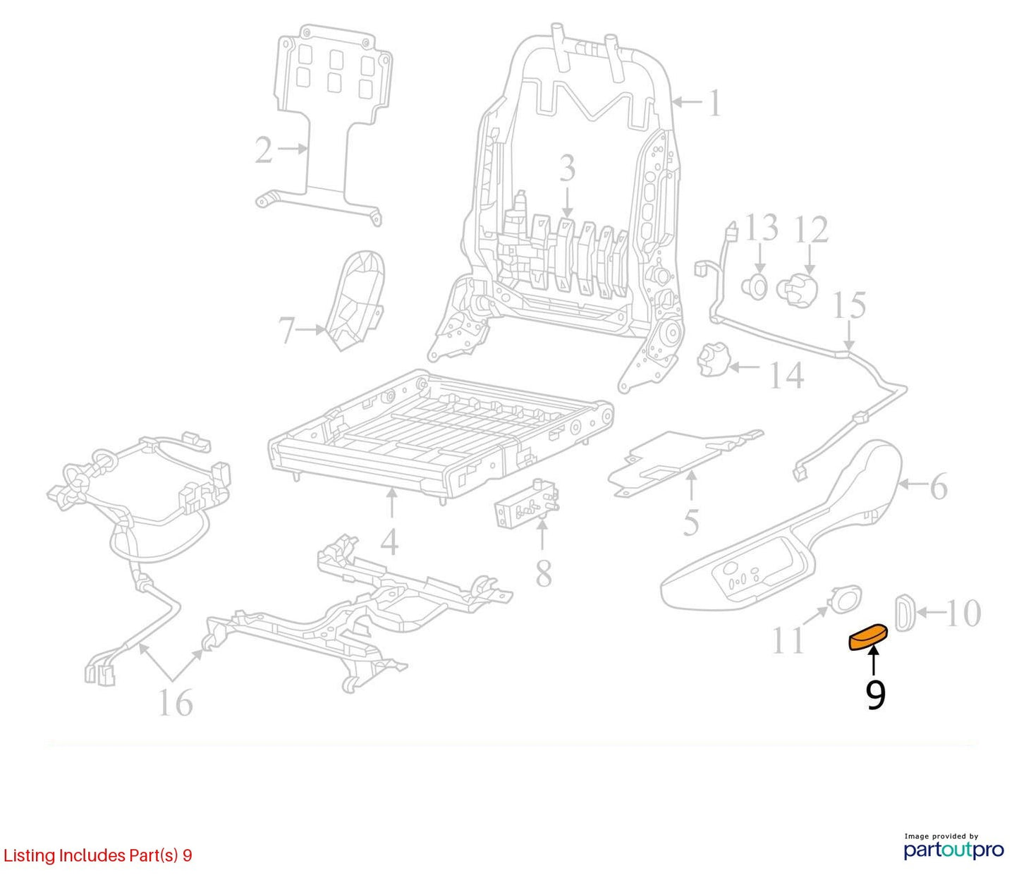 2009 Chevrolet Lumina S Driver Seat Vertical Adjuster Actuator OEM 92194565