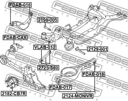 FEBEST 2007 Ford Mondeo Rear Lower Arm 2124-MONIVR
