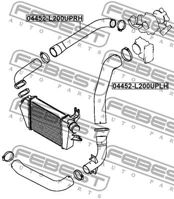 Febest 2008-2016 Mitsubishi L200 Charge Air Hose 04452-L200UPLH