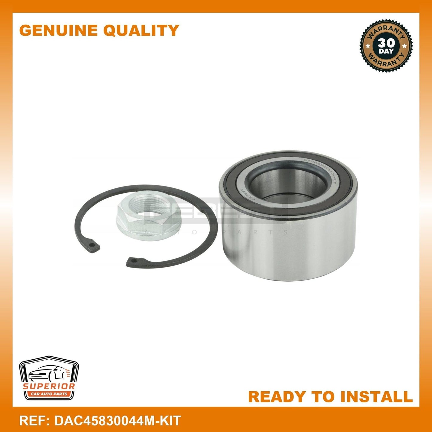 Febest 2011-2016 Peugeot 3008 Front Wheel Bearing Repair Kit DAC45830044M-KIT