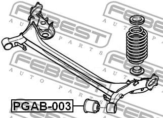 FEBEST 2009-2011 Peugeot 308 Rear Crossmember Bushing PGAB-003