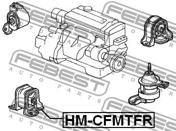 FEBEST 1999-2002 Honda Accord Front Engine Mount MT HM-CFMTFR