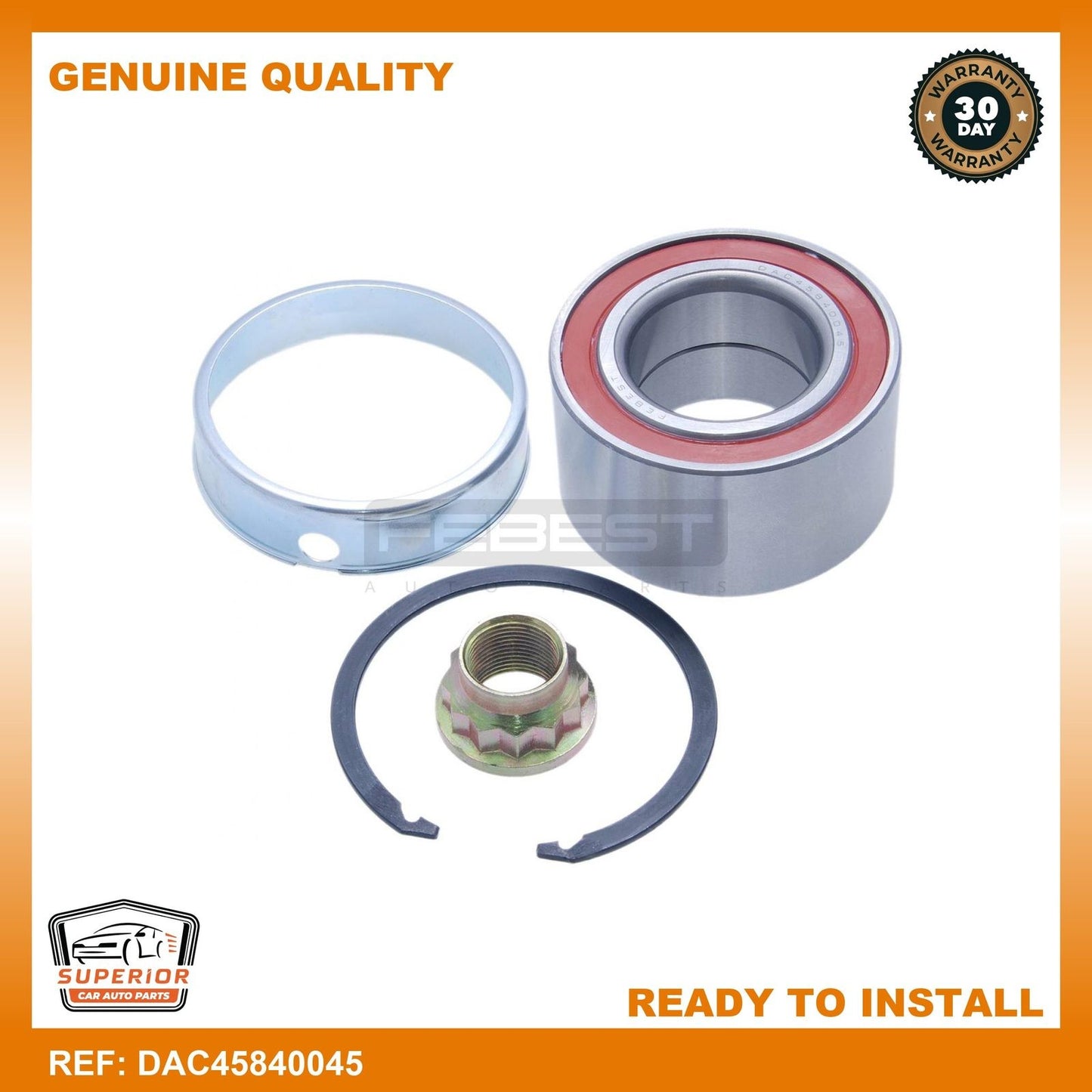 Febest 2005-2018 Toyota Avalon Front Wheel Bearing Repair Kit DAC45840045