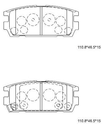ASIMCO Brake Pad Set KD9712
