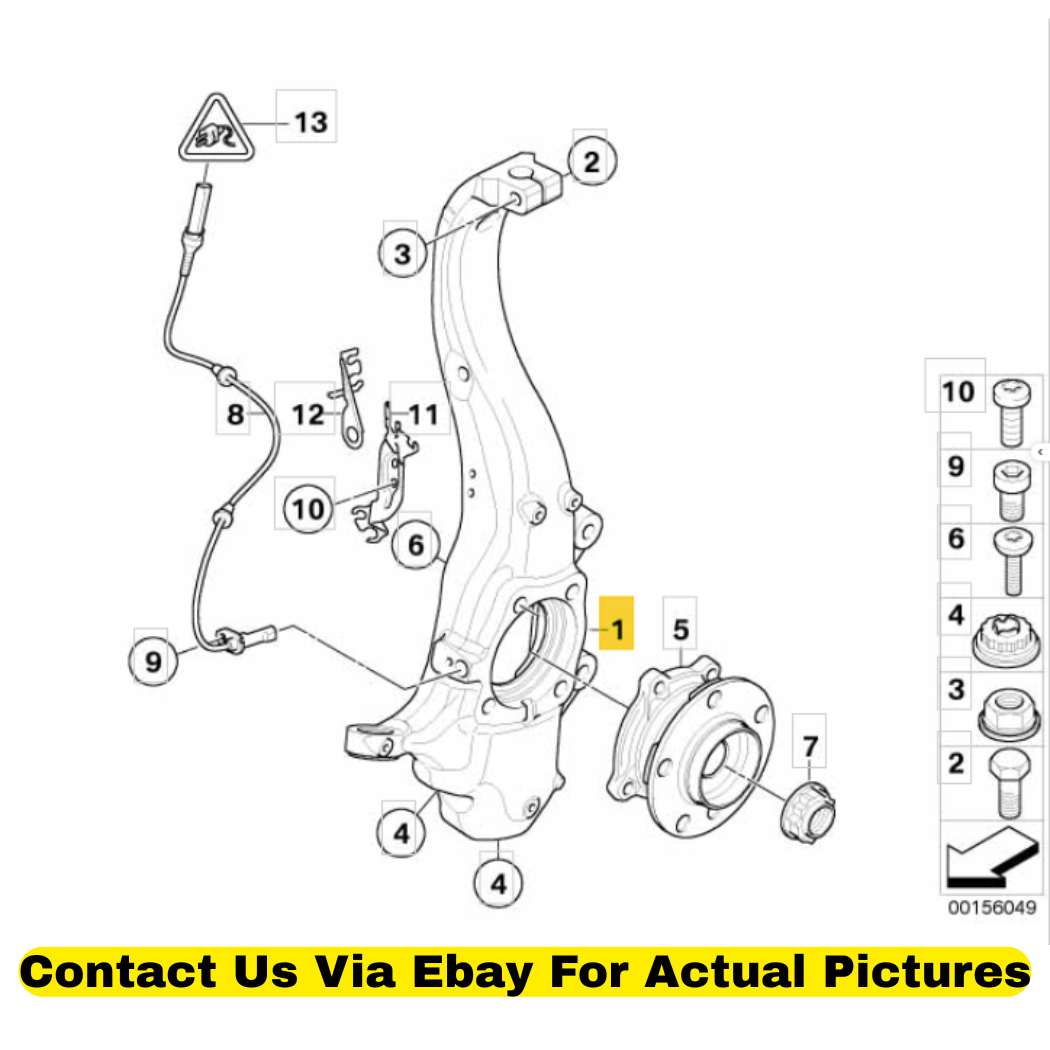 2012 BMW X6 Front Left Steering Knuckle Used OEM 31216869869