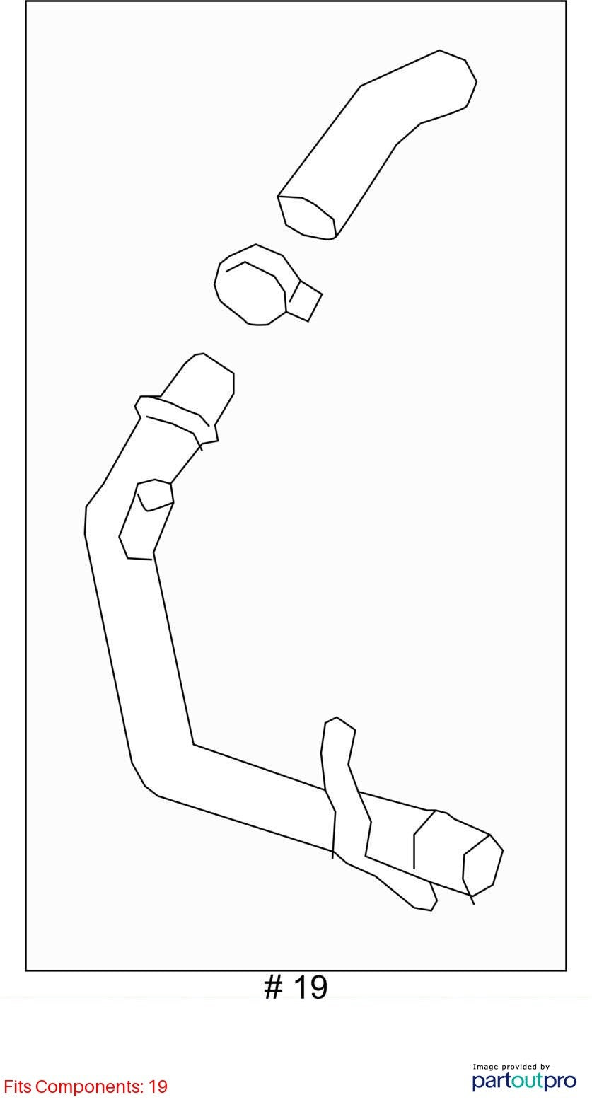 2018 Cadillac CTS Radiator Inlet Pipe Used OEM 12633337