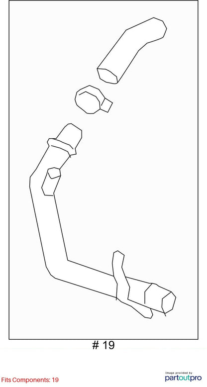 2018 Cadillac CTS Radiator Inlet Pipe Used OEM 12633337